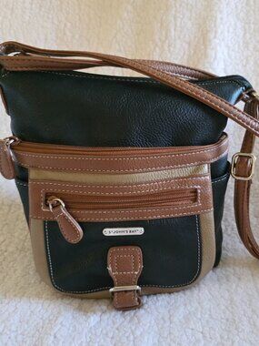 St. John’s Bay Triple Zipper/Flap Crossbody Bag